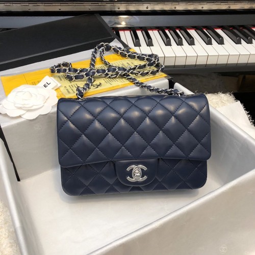 Chanel Small Flap Bag Italy Lambskin Dark Blue Hardware 1116 Chanel Small Flap Bag Italy Lambskin Dark Blue Hardware 1116