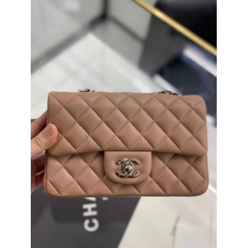 Chanel CF Classic Small Flap Bag Imported Sheepskin Milk Tea Color Chanel CF Classic Small Flap Bag Imported Sheepskin Milk Tea Color