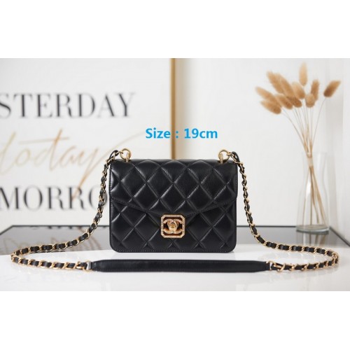 Chanel Rhinestone Closure Bag Black Chanel Rhinestone Closure Bag Black