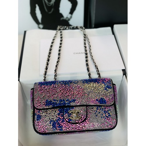 Chanel 2022 Classic Flap Handbag Rhinestone Limited Edition Chanel 2022 Classic Flap Handbag Rhinestone Limited Edition