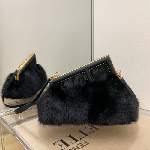 Fendi First Small Black Mink Bag Fendi First Small Black Mink Bag