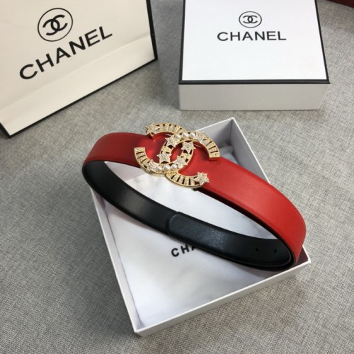 Chanel Belts 30mm Calfskin Red1 Chanel Belts 30mm Calfskin Red1