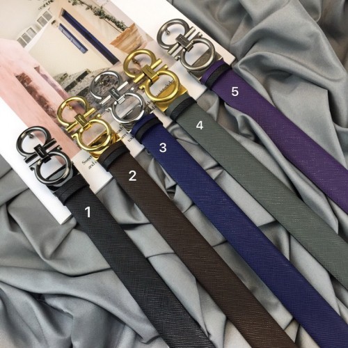 Ferragamo Calfskin Belt 2.5cm Five Colors Ferragamo Calfskin Belt 2.5cm Five Colors