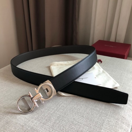 Ferragamo Leather Belt 35mm Black Ferragamo Leather Belt 35mm Black