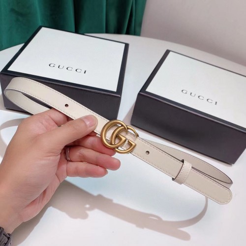 Gucci GG leather Belt 2.0cm White Gucci GG leather Belt 2.0cm White