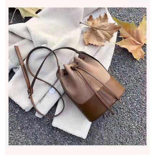 FS Women's All-Match Retro Bucket Shoulder Bag Messenger Bag FS Women's All-Match Retro Bucket Shoulder Bag Messenger Bag
