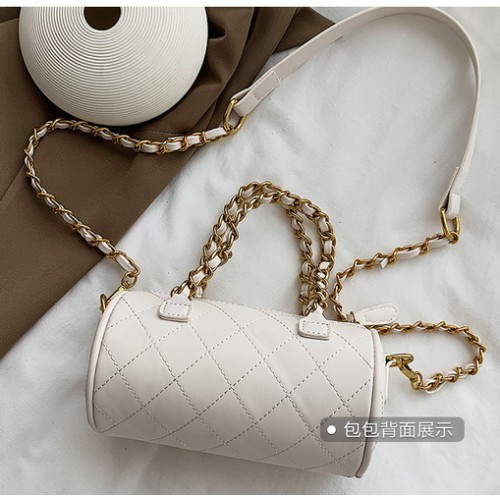 FS Retro Chain Handbag Cylinder Bag Shoulder Messenger Bag FS Retro Chain Handbag Cylinder Bag Shoulder Messenger Bag