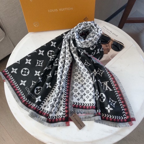 Louis Vuitton Letter Color Block Scarf Louis Vuitton Letter Color Block Scarf
