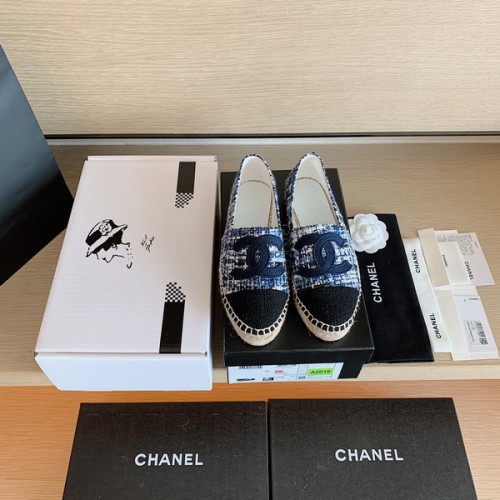 Chanel Spring And Summer New Double C Logo Fisherman Shoes Dark Blue And Dark Blue Chanel Spring And Summer New Double C Logo Fisherman Shoes Dark Blue And Dark Blue