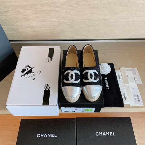 Chanel Spring And Summer New Double C Logo Fisherman Shoes Black And Silver Chanel Spring And Summer New Double C Logo Fisherman Shoes Black And Silver