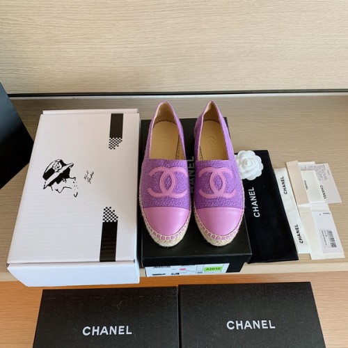 Chanel Spring And Summer New Double C Logo Fisherman Shoes Purple Chanel Spring And Summer New Double C Logo Fisherman Shoes Purple