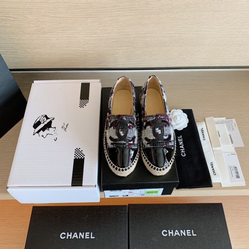 Chanel Spring And Summer New Double C Logo Fisherman Shoes Flower Black Chanel Spring And Summer New Double C Logo Fisherman Shoes Flower Black