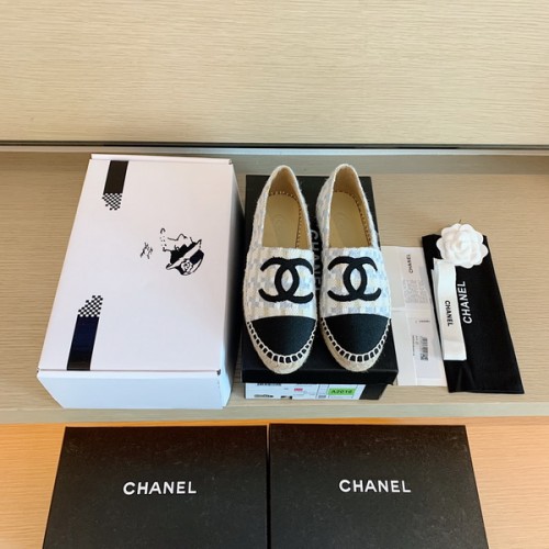 Chanel Spring And Summer New Double C Logo Fisherman Shoes Gray And Black Chanel Spring And Summer New Double C Logo Fisherman Shoes Gray And Black
