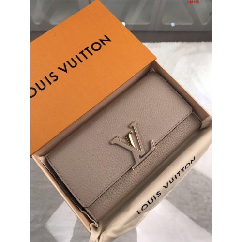 Louis Vuitton Leather Long Wallet M61249 Grey Louis Vuitton Leather Long Wallet M61249 Grey