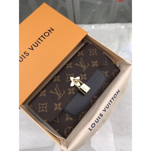 Louis Vuitton Monogram Canvas Long Wallet M62577 Black Louis Vuitton Monogram Canvas Long Wallet M62577 Black