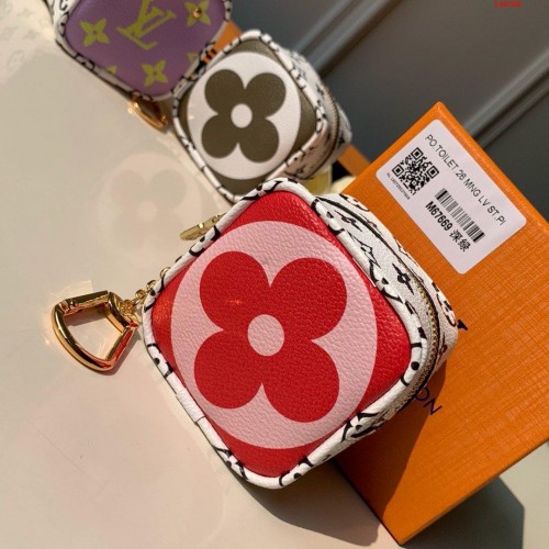 Louis Vuitton Monogram Cube Coin Wallet Red Louis Vuitton Monogram Cube Coin Wallet Red