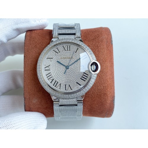 Cartier Ballon Blue De Cartier 42MM Silver Diamonds Watch Cartier Ballon Blue De Cartier 42MM Silver Diamonds Watch