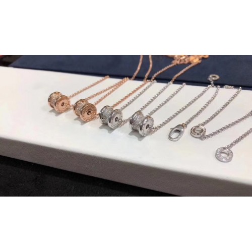 Bvlgari B.zero1 Necklace With Pave Diamonds. Bvlgari B.zero1 Necklace With Pave Diamonds.