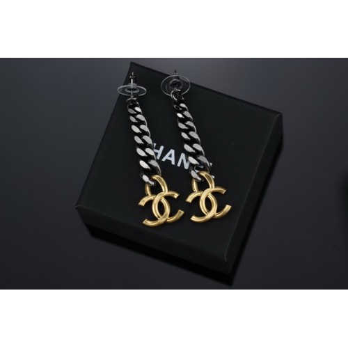 Chanel Chain Two-tone Earrings Chanel Chain Two-tone Earrings