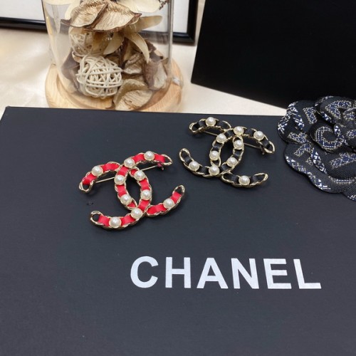 Chanel Code GA051 Red Black Double C Brooch Chanel Code GA051 Red Black Double C Brooch