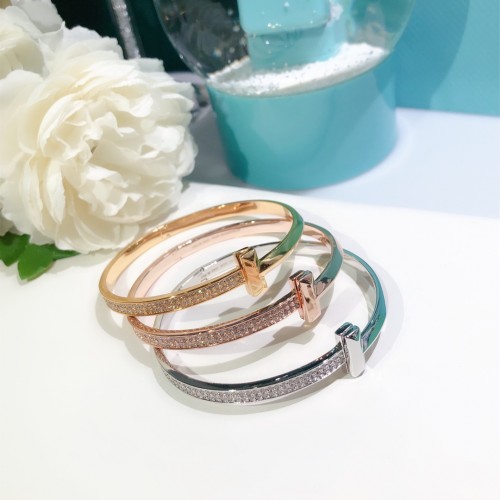 Tiffany T T1 Wide Diamond Hinged Bangle Tiffany T T1 Wide Diamond Hinged Bangle