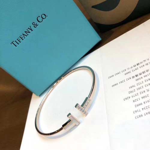 Tiffany & Co.Wire Bracelet with Diamonds and Mother-of-pearl Tiffany & Co.Wire Bracelet with Diamonds and Mother-of-pearl