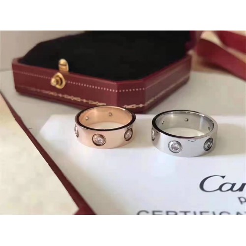 Cartier Rose Gold(Silver) and Diamond Love Ring Cartier Rose Gold(Silver) and Diamond Love Ring
