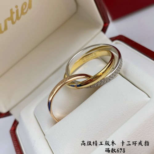 Cartier Three Rings With Diamond Ring Cartier Three Rings With Diamond Ring