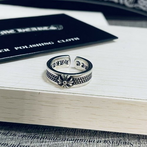 Chrome Hearts Cross Flower Open Rings D Chrome Hearts Cross Flower Open Rings D