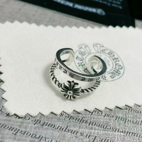 Chrome Hearts Double Ring Cross Opening Rings D Chrome Hearts Double Ring Cross Opening Rings D