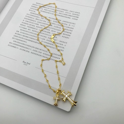 Chrome Hearts Double Cross Diamond Necklace Chrome Hearts Double Cross Diamond Necklace
