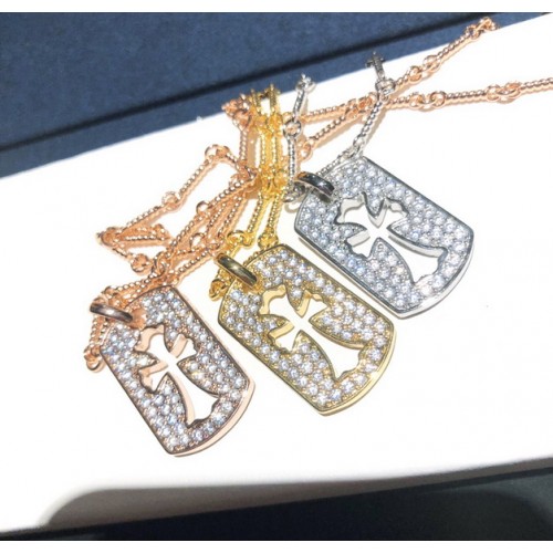 Chrome Hearts Full Diamond Hollow Cross ? Necklace Three Colors Chrome Hearts Full Diamond Hollow Cross ? Necklace Three Colors