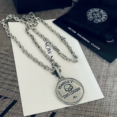 Chrome Hearts Harley Skull Pendant Necklace Chrome Hearts Harley Skull Pendant Necklace