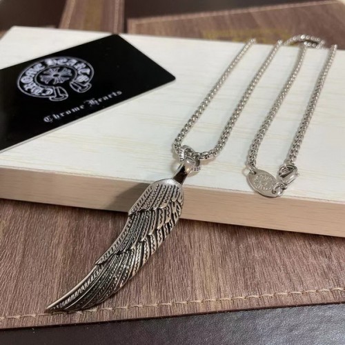 Chrome Hearts Feather Pendant Necklace Chrome Hearts Feather Pendant Necklace
