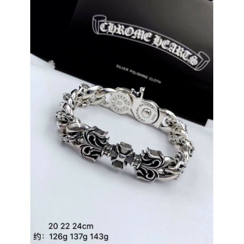 Chrome Hearts Piping Lobster Chain Body Double Clasp Bracelet Chrome Hearts Piping Lobster Chain Body Double Clasp Bracelet