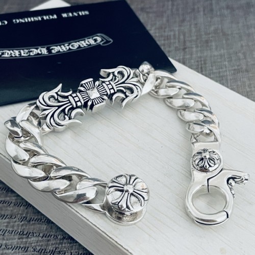 Chrome Hearts Cross Vine Flower Round Buckle Flame Bracelet Chrome Hearts Cross Vine Flower Round Buckle Flame Bracelet